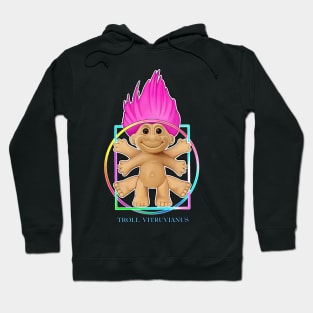 Troll vitruvanus the Vitruvianman parody troll (pink background) Hoodie